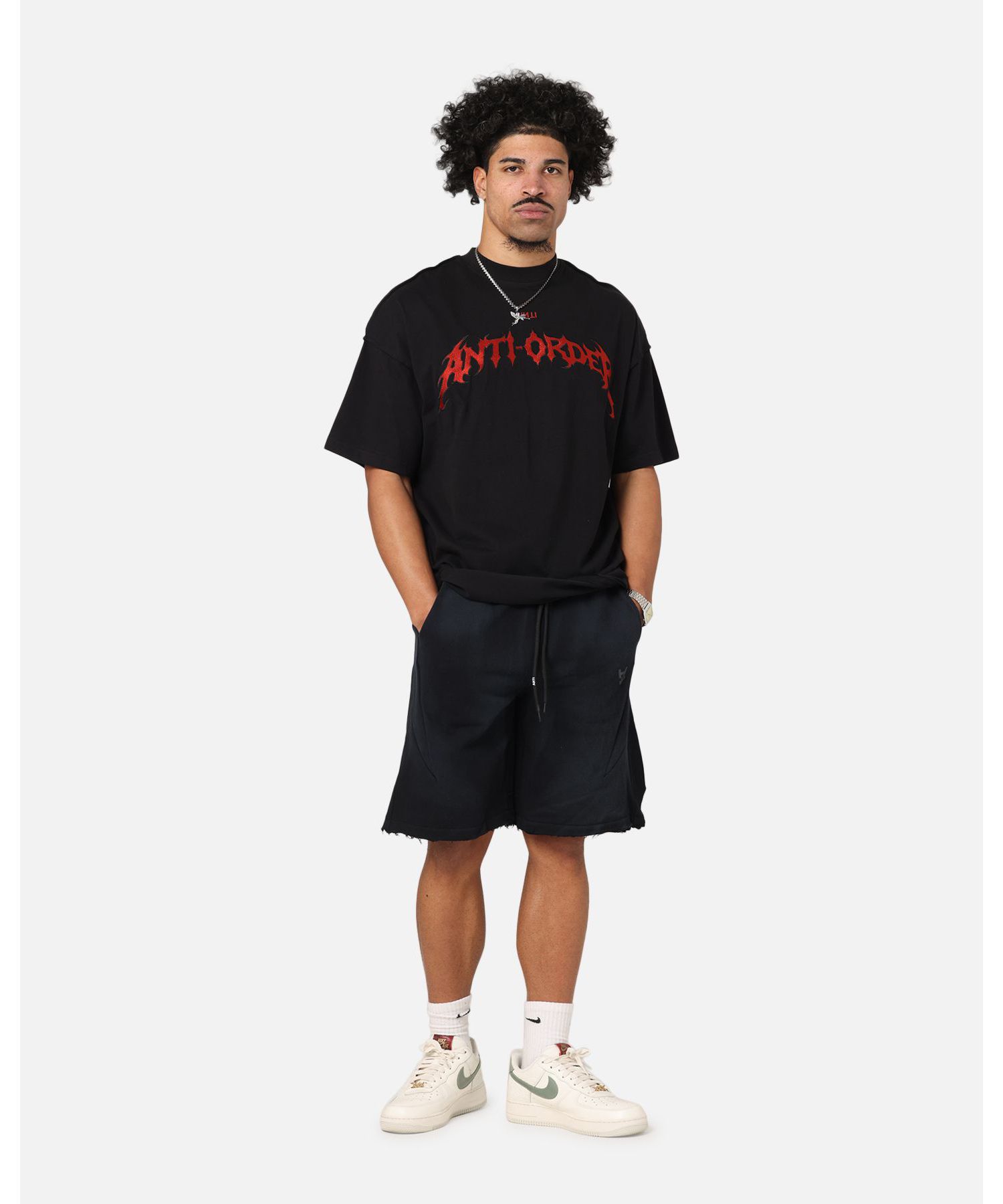 Men's Mosh Non Seam T-Shirt - Black/Red XS