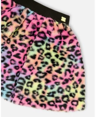 Toddler Girls Faux Fur Skirt Multicolor Leopard - Toddler|Child