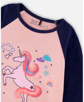 Girl Jersey Raglan Sleeve Tee Pink - Toddler|Child