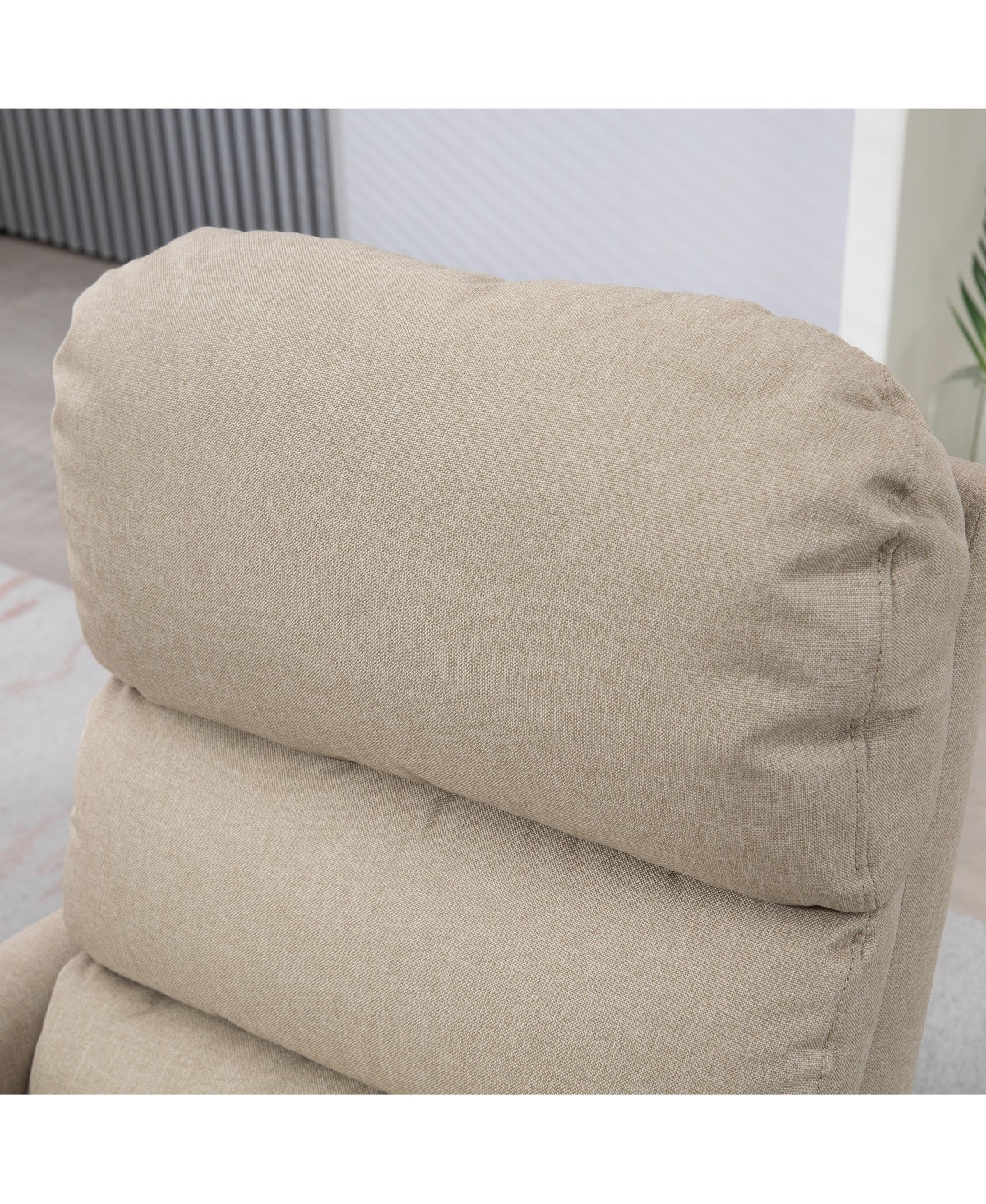 Flynama Homcom Power Lift Recliner Chair for Elderly, Easy Assembly, Fabric Lift Chair with Remote Control, Side Pockets for Living Room, Beige