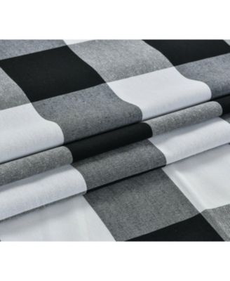 Country Farmhouse Living Classic Buffalo Plaid Checkered Single Grommet Top Window Curtain Panel - 54 in. W x 84 in. L, Linen