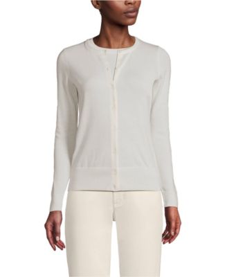 Women's Fine Gauge Cotton Cardigan Sweater