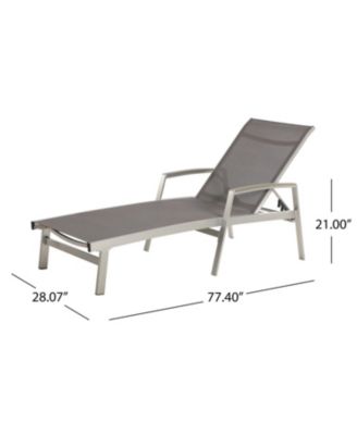 Outdoor Chaise Lounge Set - Aluminum Frame Adjustable