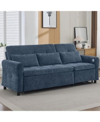 Streamdale 2-in-1 Sofa Bed 82" Three-Seater Reversible Recliner - Beige