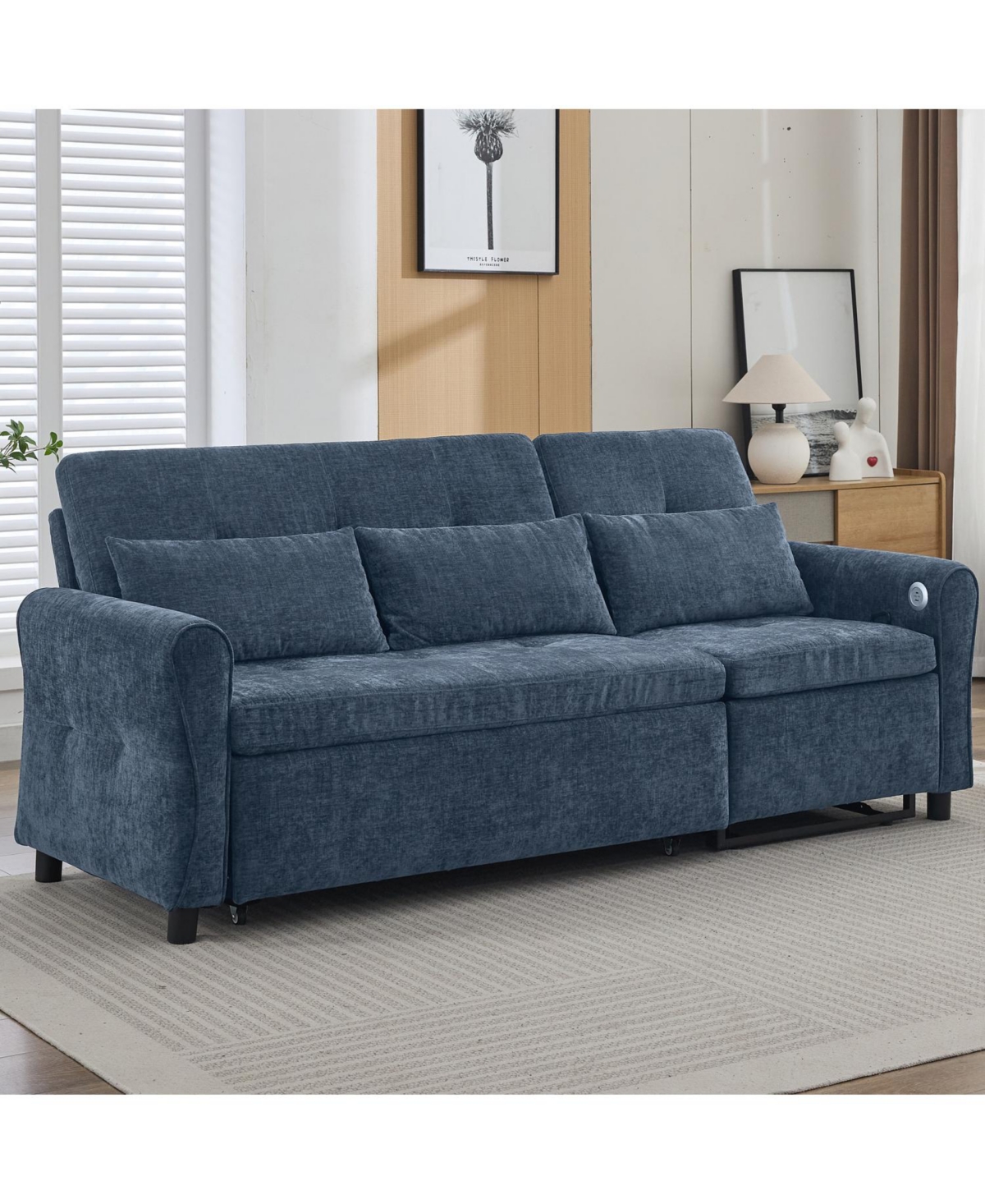 Streamdale Furniture 2-in-1 Sofa Bed with Reversible Recliner