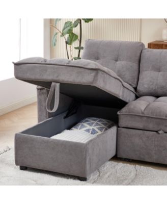 MH 78.75" Reclining Pull-Out Sectional Sofa