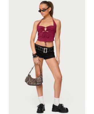 Womens Ayana Layered Bandeau Halter Top