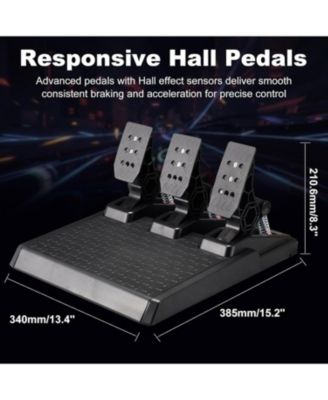 Xbox One Racing Wheel with Hall Effect Pedals, 900&deg;/1080&deg; Rotation, Dual-Motor Feedback, Compatible with Xbox, Switch, PC