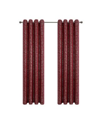 2 Pack Glam Metallic Sparkle Thermal Light Filtering Grommet Top Curtains - 52 in. W x 84 in. L