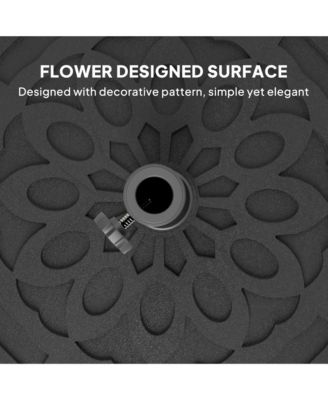 Round Patio Umbrella Base with Wheels, 46 lbs Resin Umbrella Sd