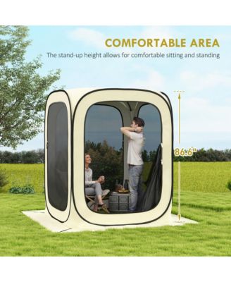 6' x 6' Pop Up Screen Tent, UPF50+ Camping Gazebo w/ Carry Bag,
