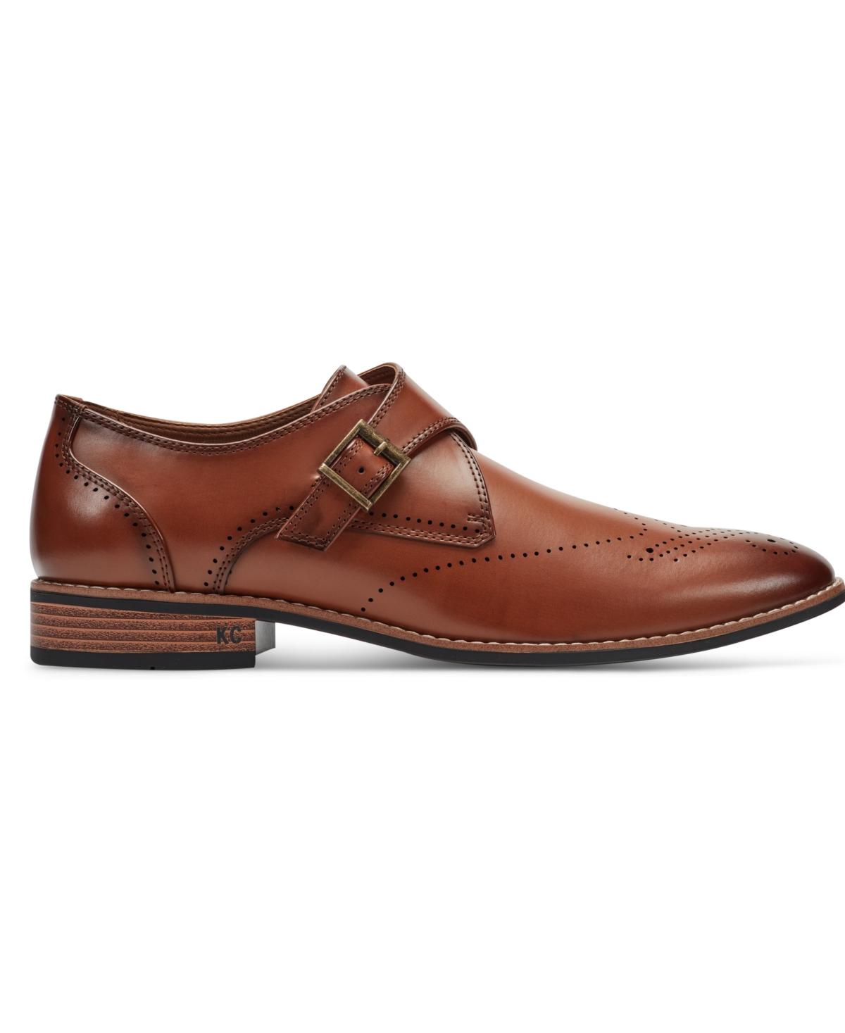 Kenneth Cole Reaction Cheer One Buckle Monk Shoe In Brown