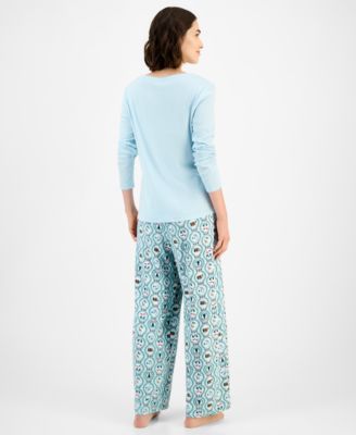 Women's Soft Knit Printed Pajama Pants, Created for Macy's