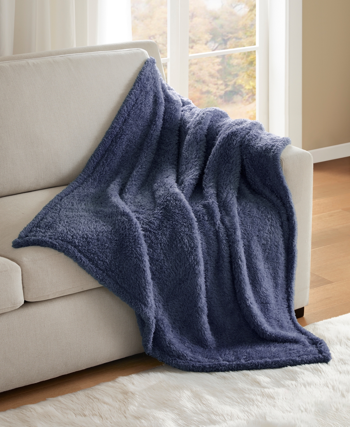 Premier Comfort Cozy Fluffy Throw Blanket, 50" X 60" In Multi