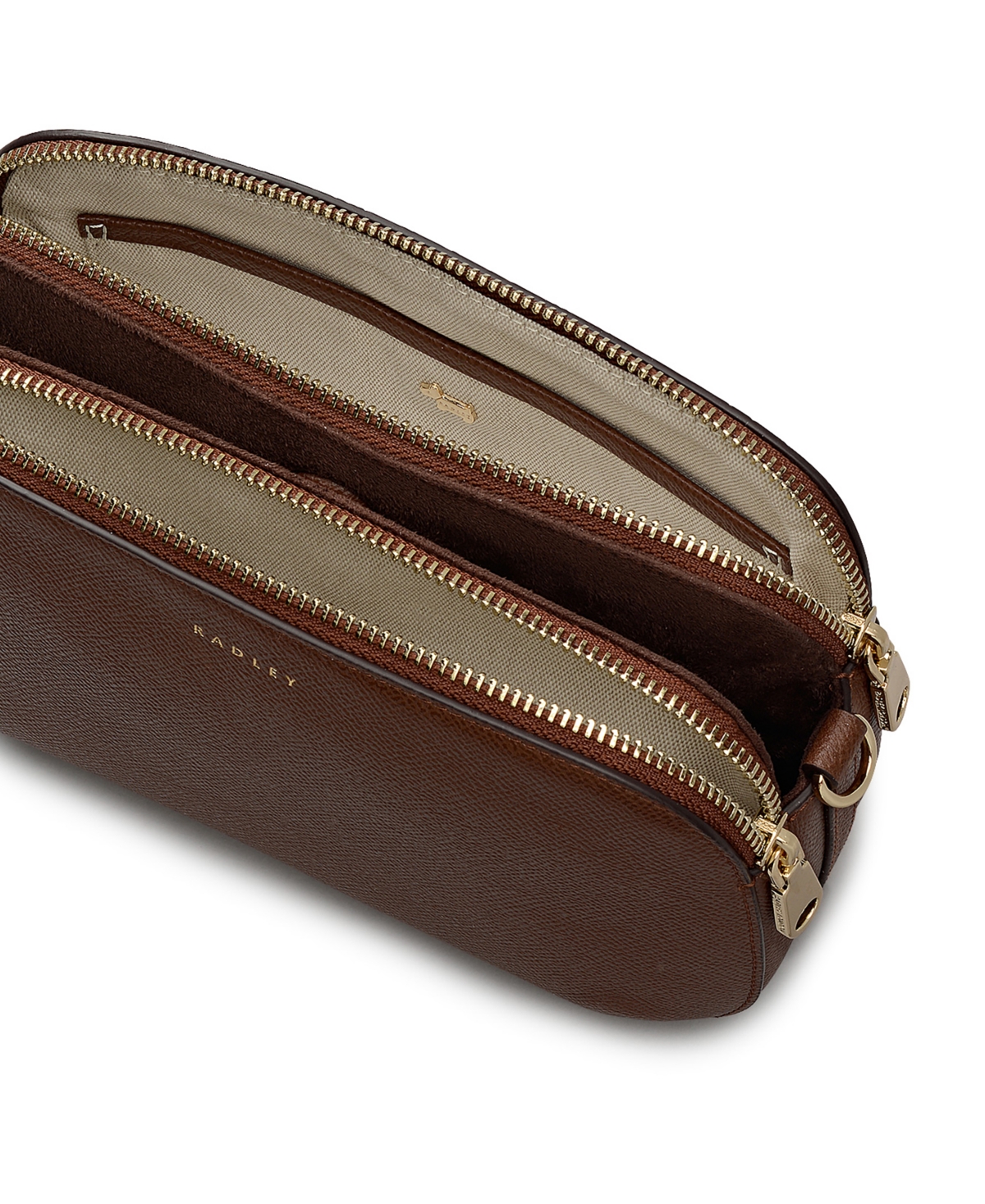 Radley London Dukes Place Texture Small Zip Top Crossbody Bag In Brown