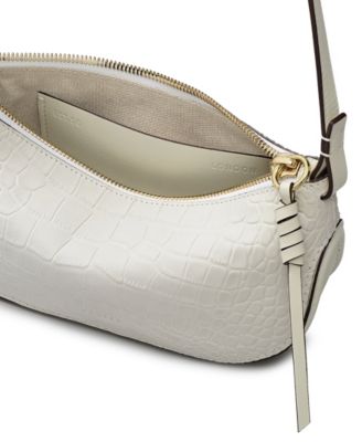 The Iris Faux Croc Small Zip Top Crossbody Bag