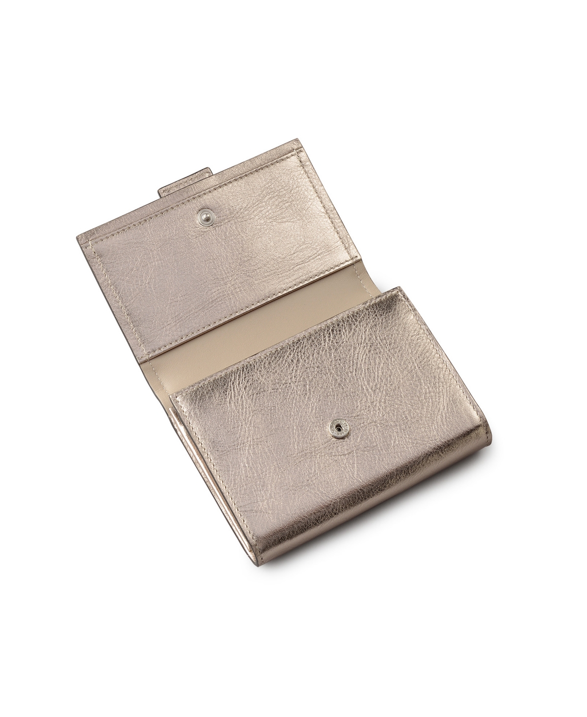 Radley London Sloane Mews Metallic Mini Flap Over Wallet In Gray