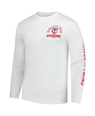 Men's White Minnesota Twins Press Box Long Sleeve T-Shirt