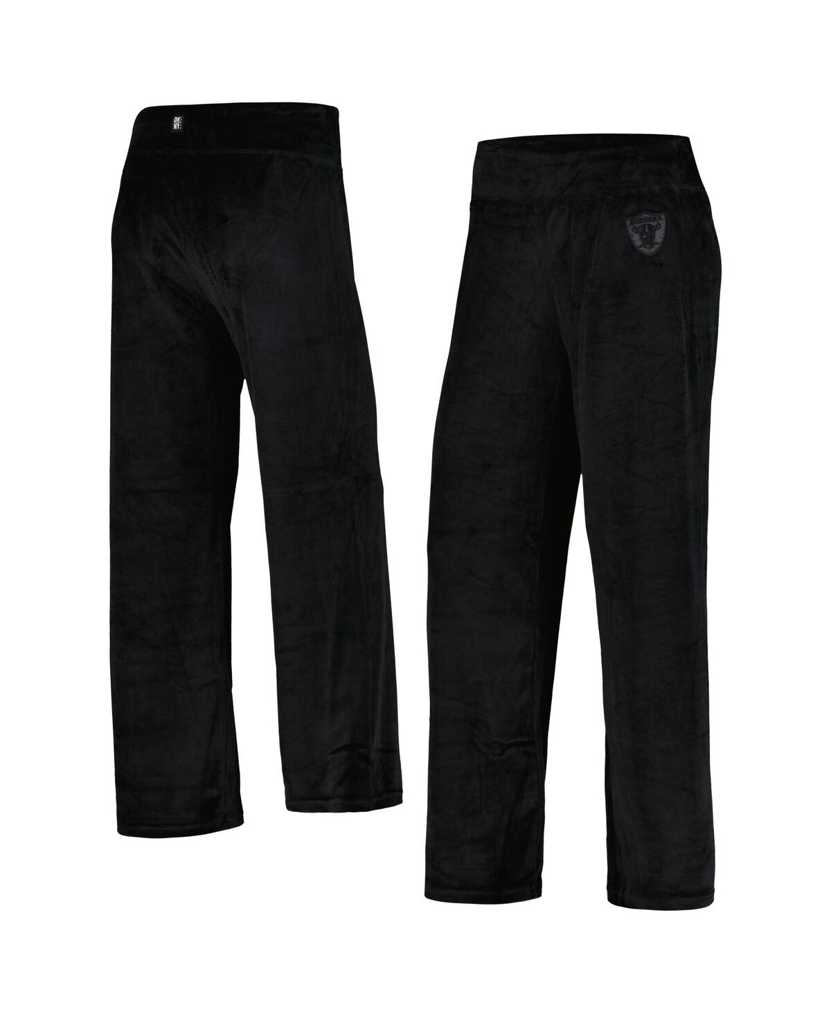 Women's Black Las Vegas Raiders Demi Straight Leg Pants - Black