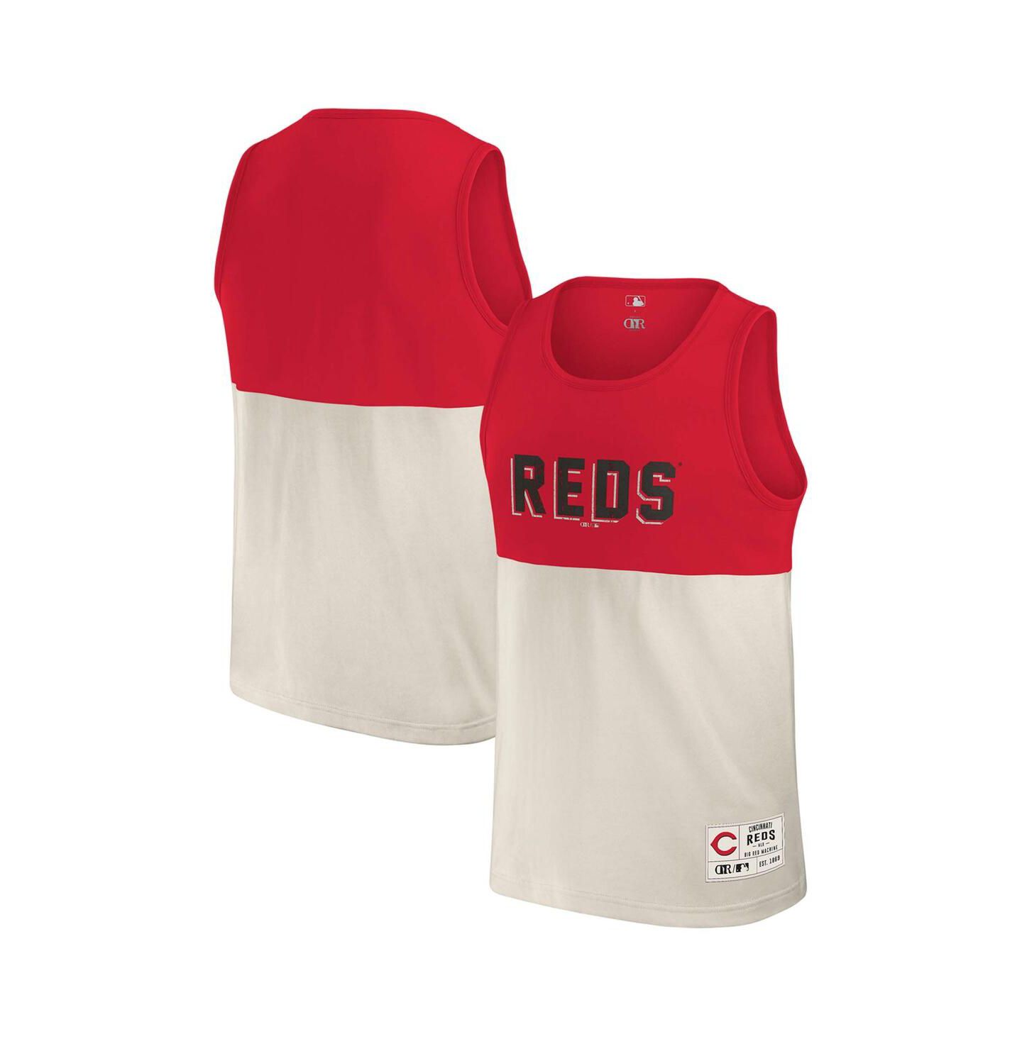 Мужской топ Fanatics Darius Rucker Collection by Red Cincinnati Reds Color Block — фото 1