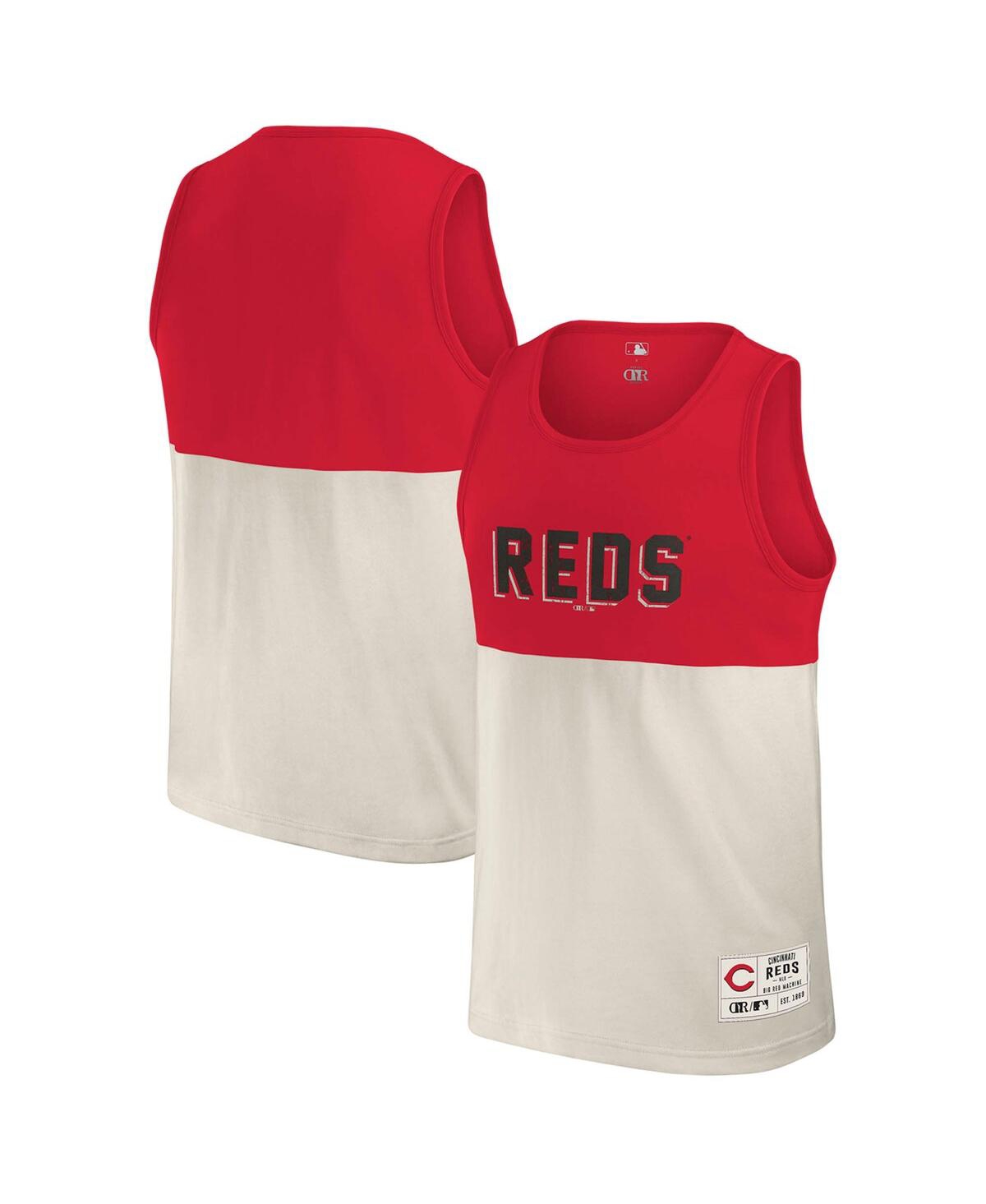 Darius Rucker Collection by Fanatics Men's Red Cincinnati Reds Color Block Tank Top - Red
