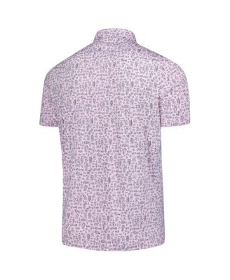 Men's Pink Arnold Palmer MATTR Sketch Polo Shirt
