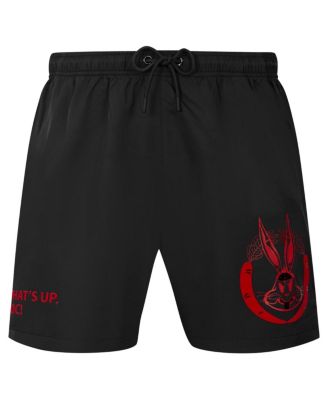 Men's Black Looney Tunes Bugs Bunny Melted Skeleton Shorts