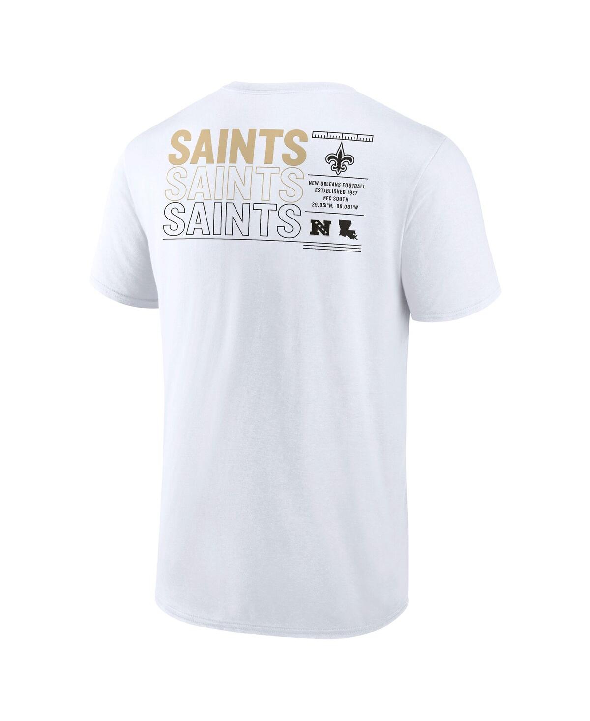 Fanatics Men's White New Orleans Saints Repeat Stats T-shirt In White