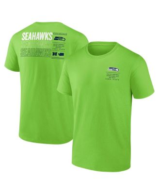 Fanatics - Men's Neon Green Seattle Seahawks Repeat Stats T-Shirt