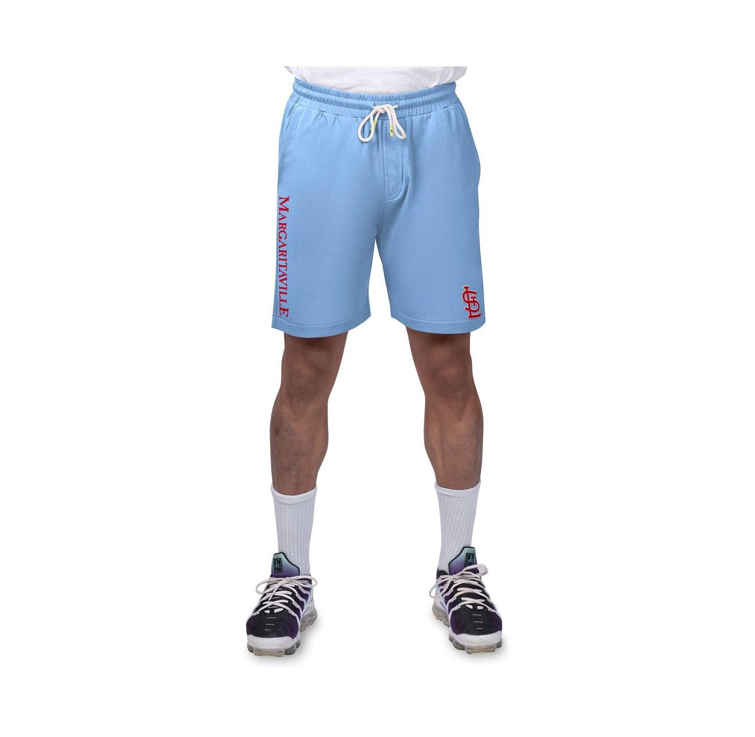 Men's Light Blue St. Louis Cardinals Peached French Terry Shorts