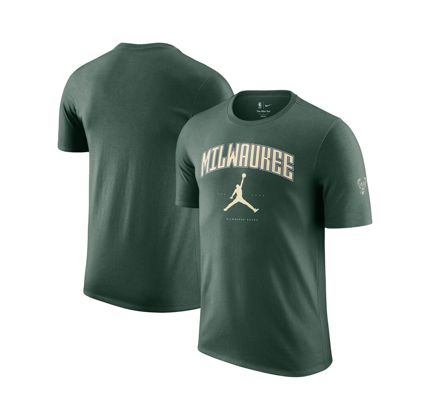 Men's and Women's Hunter Green Milwaukee Bucks Essential Cities T-Shirt