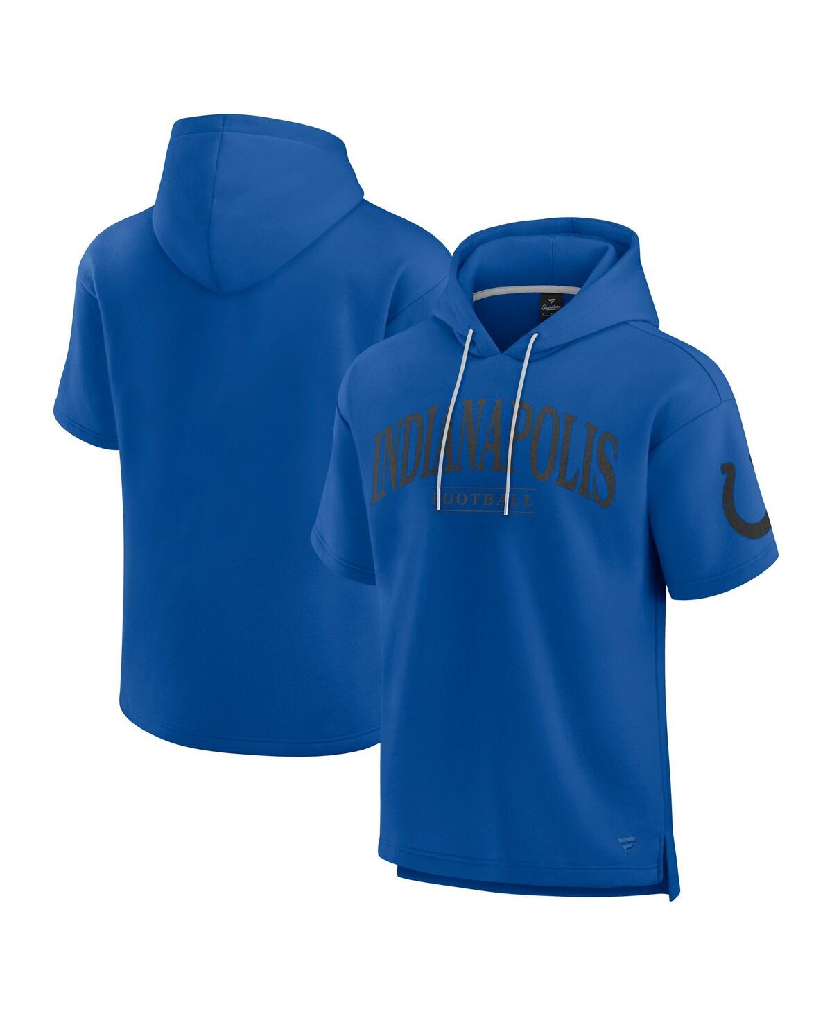 Men's and Women's Royal Indianapolis Colts Elements Ready Short Sleeve Pullover Hoodie - Royal