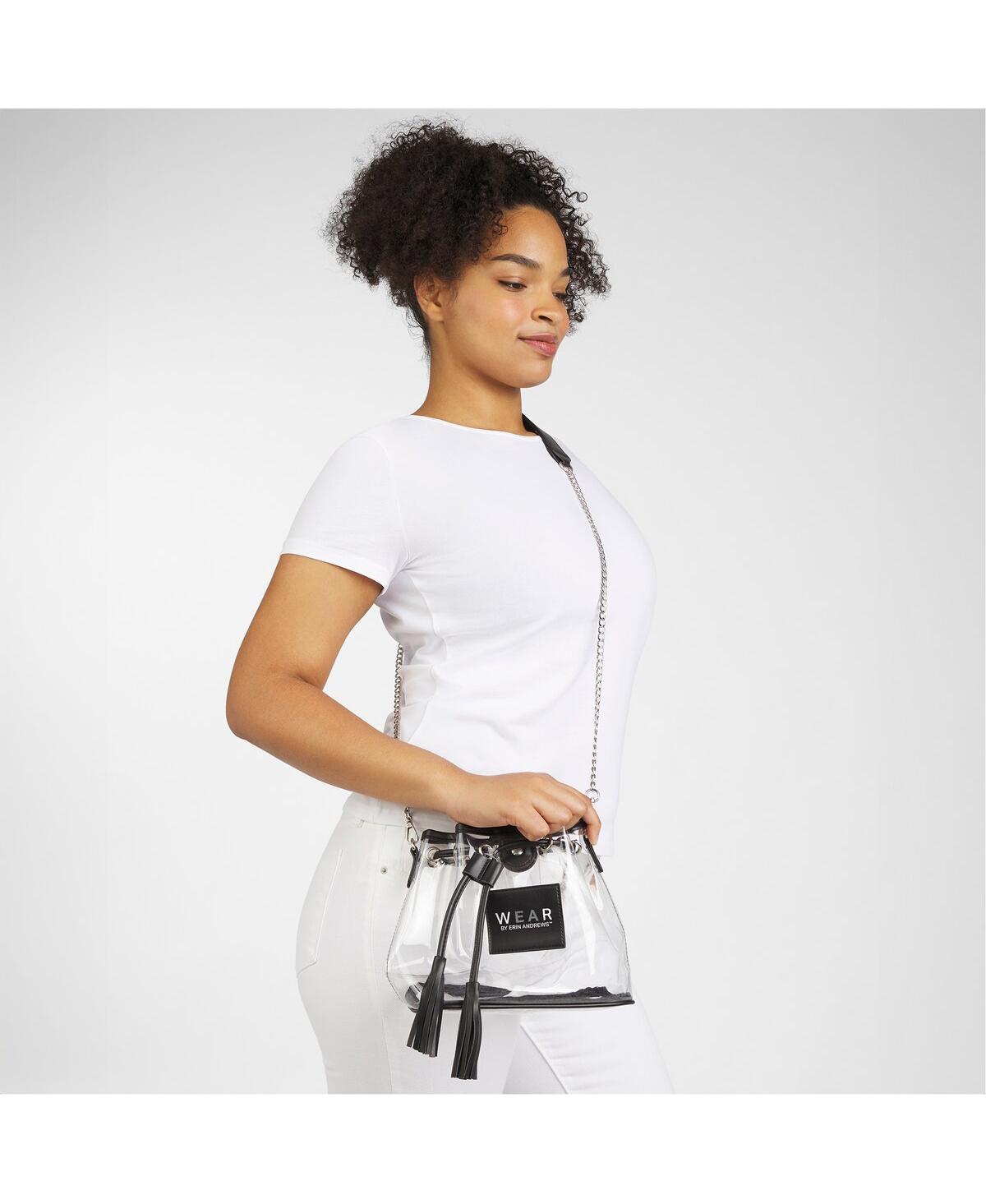 Wear By Erin Andrews Chicago White Sox Clear Stadium Bucket Purse In Gray