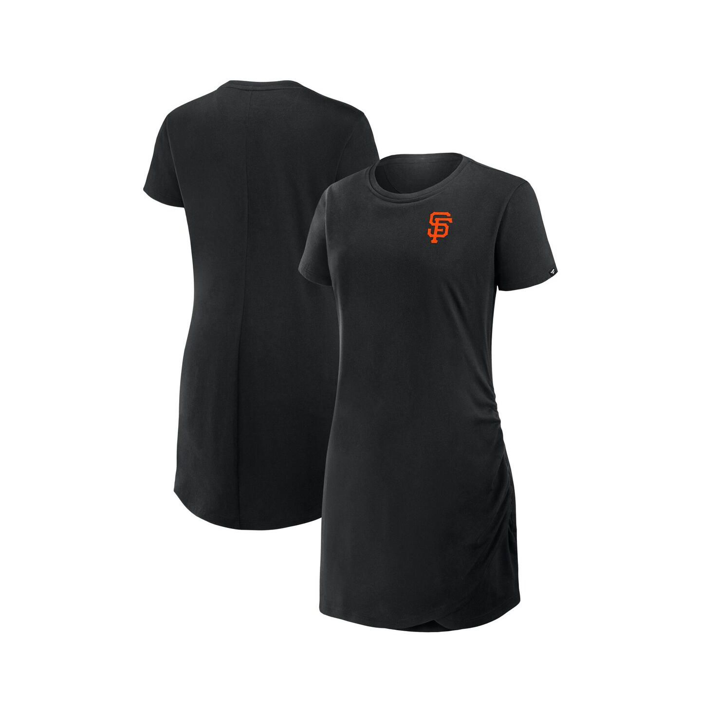 Женское платье Fanatics Black San Francisco Giants Ruched Drape T-Shirt — фото 1