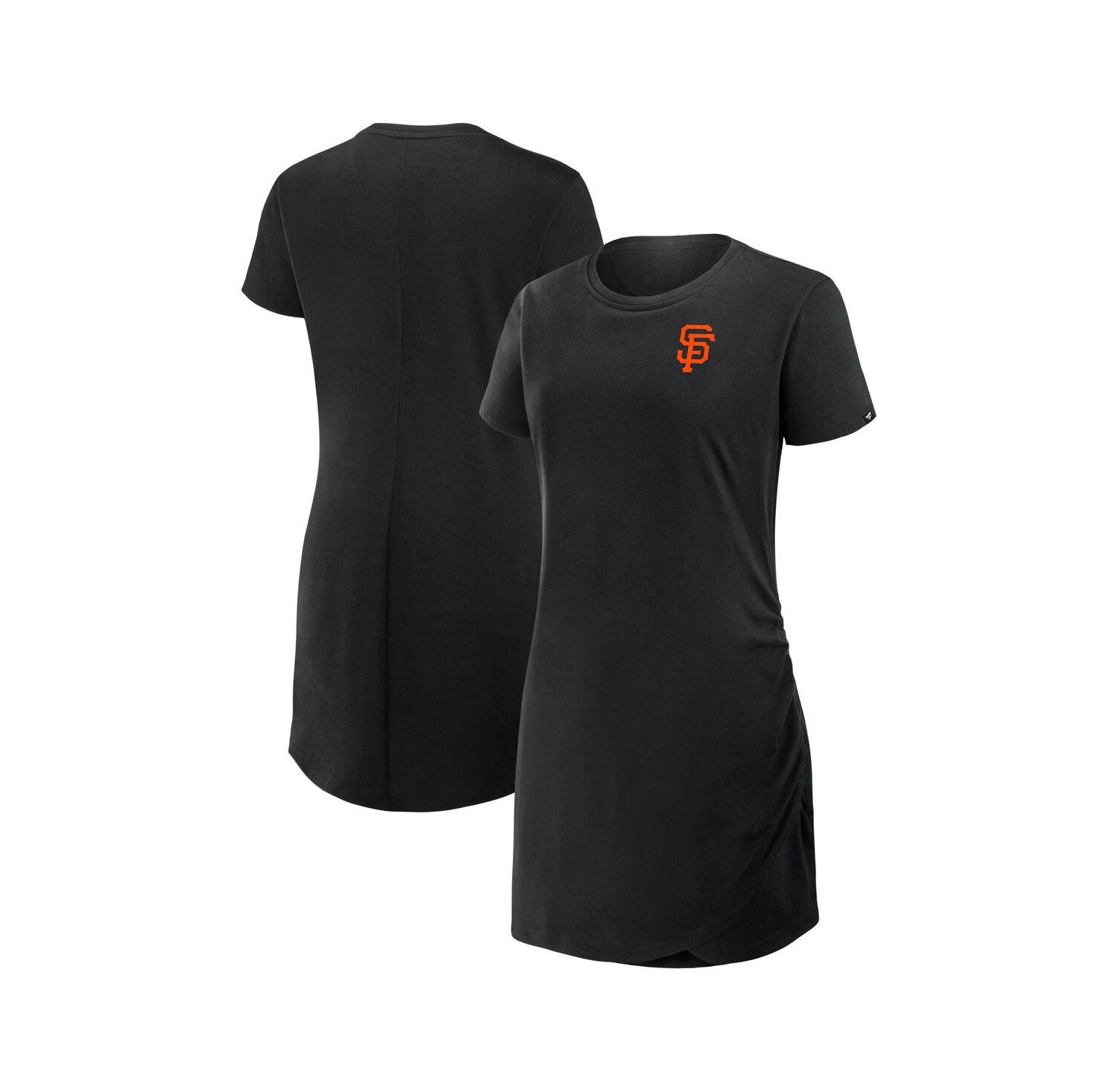 Women's Black San Francisco Giants Ruched Drape T-Shirt Dress