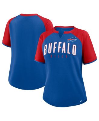 Women's Royal/Red Buffalo Bills Height Advantage T-Shirt
