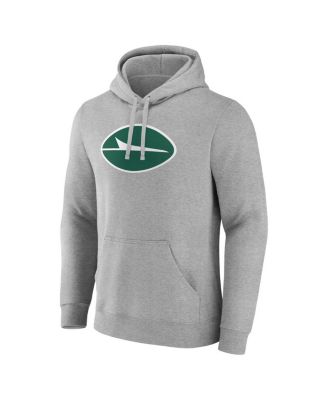 Men's Heather Gray New York Jets Deliver Fleece Pullover Hoodie
