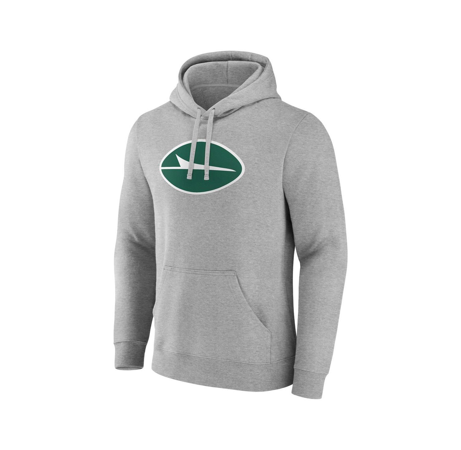 Men's Heather Gray New York Jets Deliver Fleece Pullover Hoodie