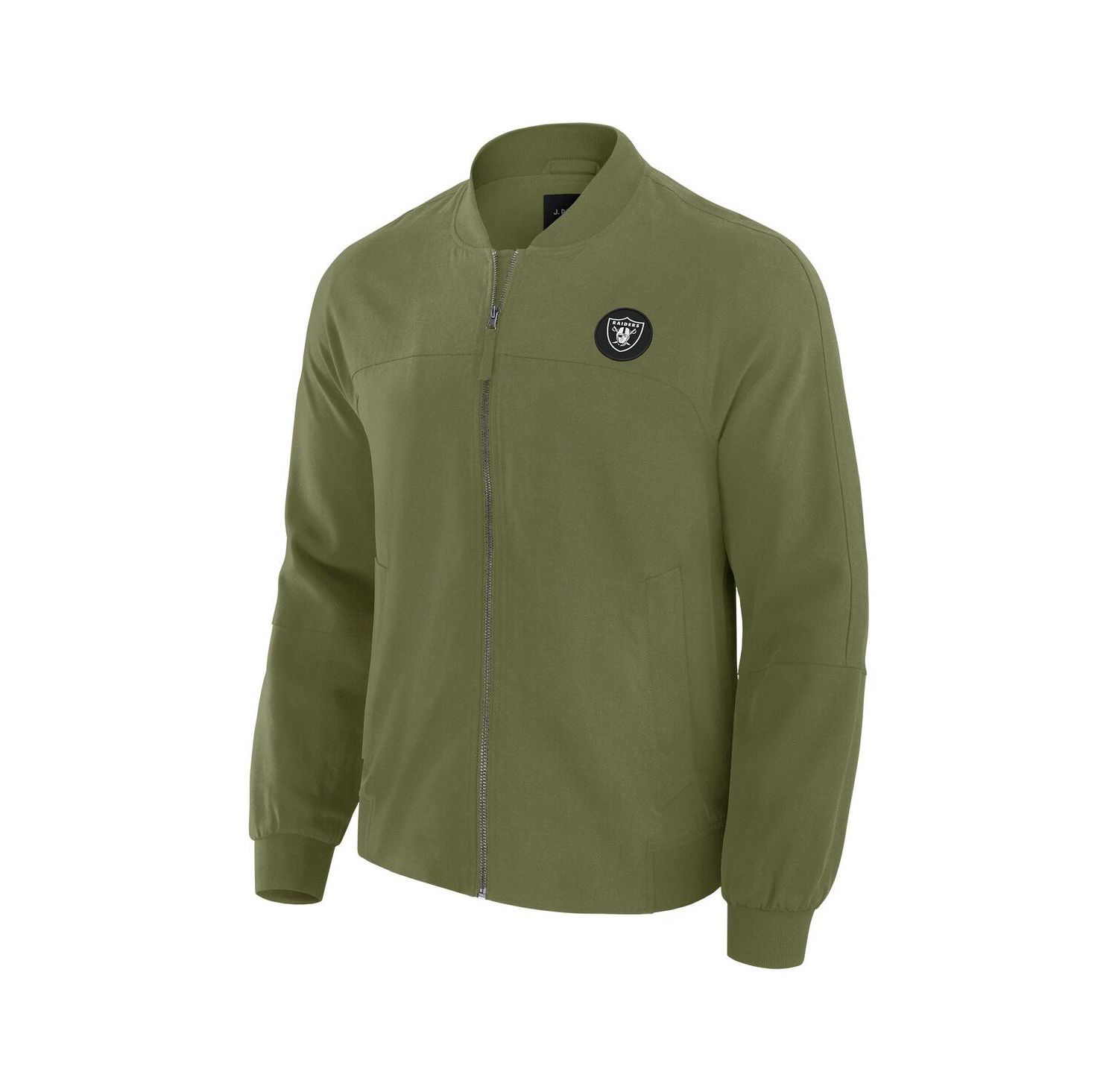 Men's Olive Las Vegas Raiders Lightweight Cover-4 Tri-Blend Full-Zip Jacket