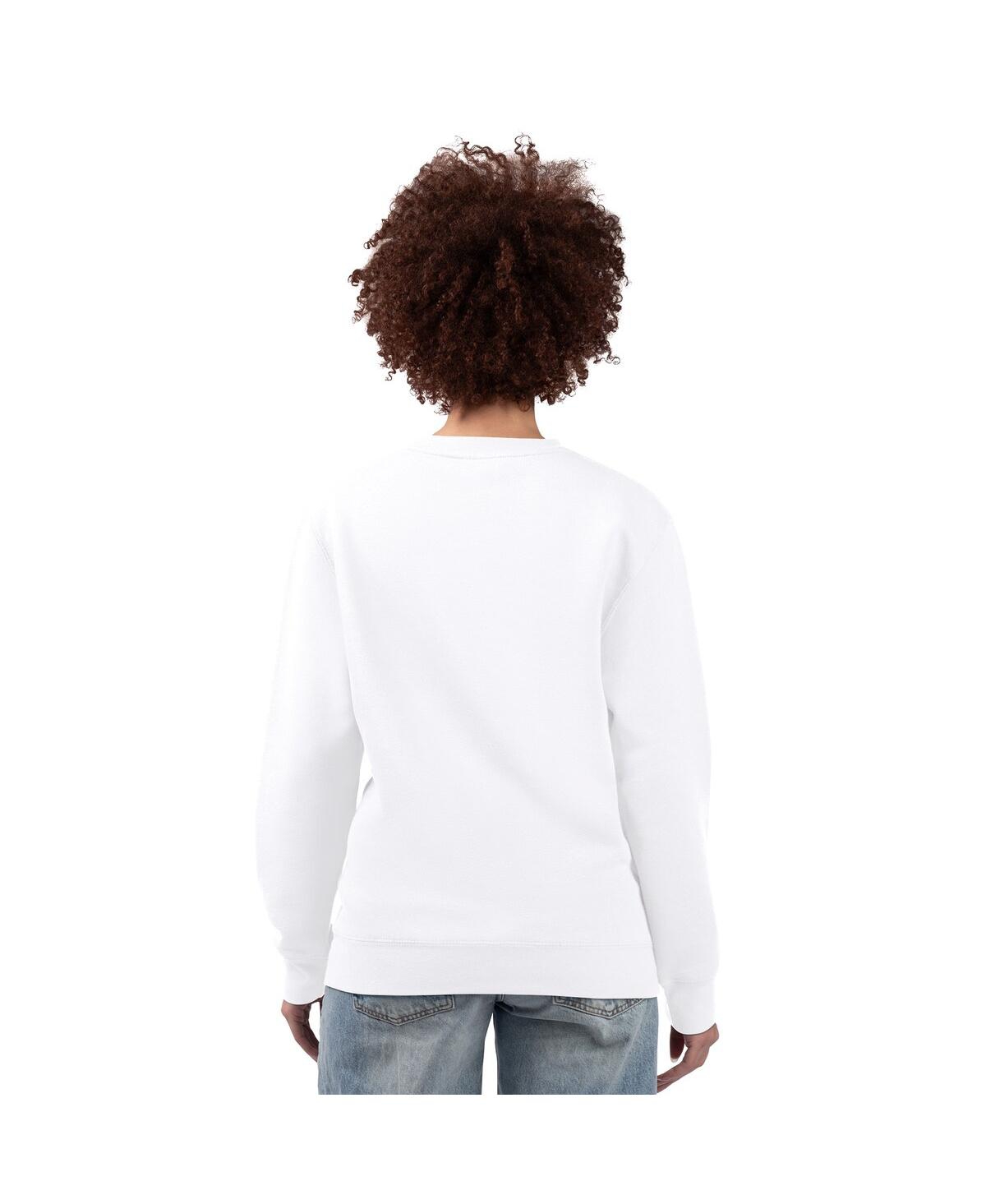 G-iii 4her By Carl Banks Women's White San Francisco Giants Team Logo Fleece Pullover Sweatshirt In White