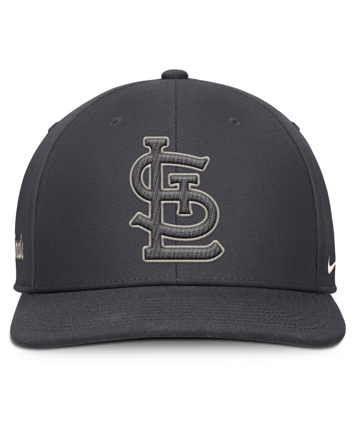 Nike Men's Anthracite St. Louis Cardinals Statement Pro Snapback Hat In Gray