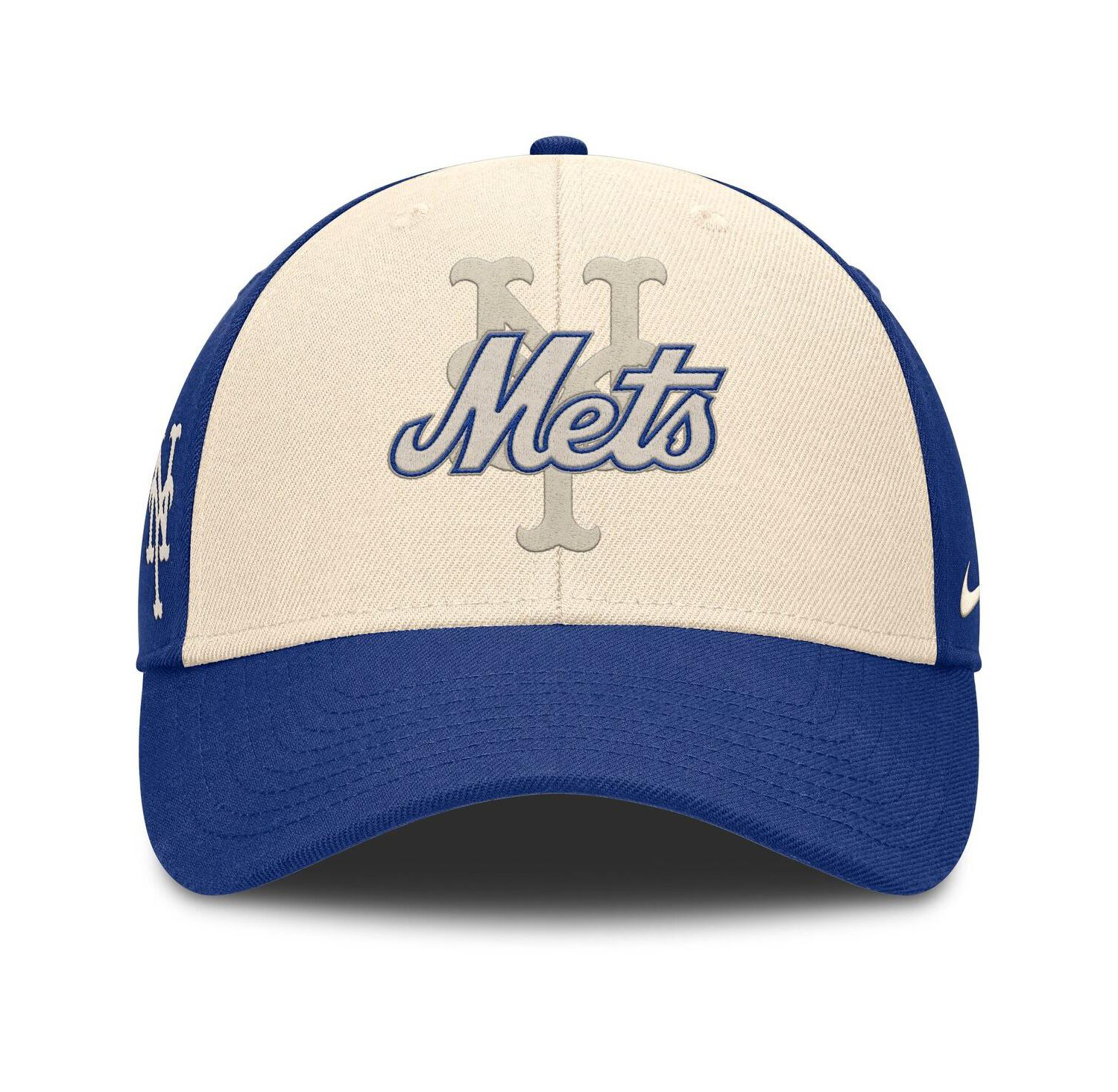 Men's Royal/Natural New York Mets Statement Club Performance Adjustable Hat