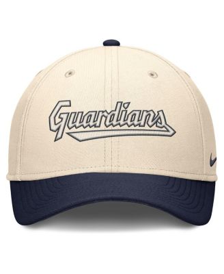 Men's Natural/Navy Cleveland Guardians Statement Rise Performance Flex Hat
