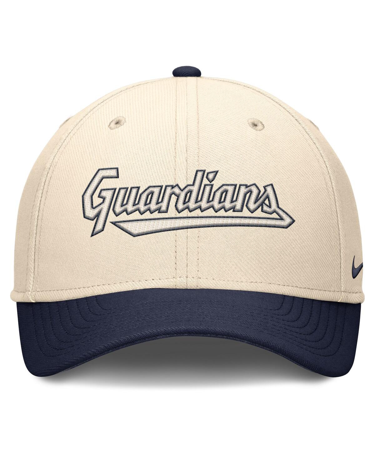 Nike Men's Natural/navy Cleveland Guardians Statement Rise Performance Flex Hat In Multi