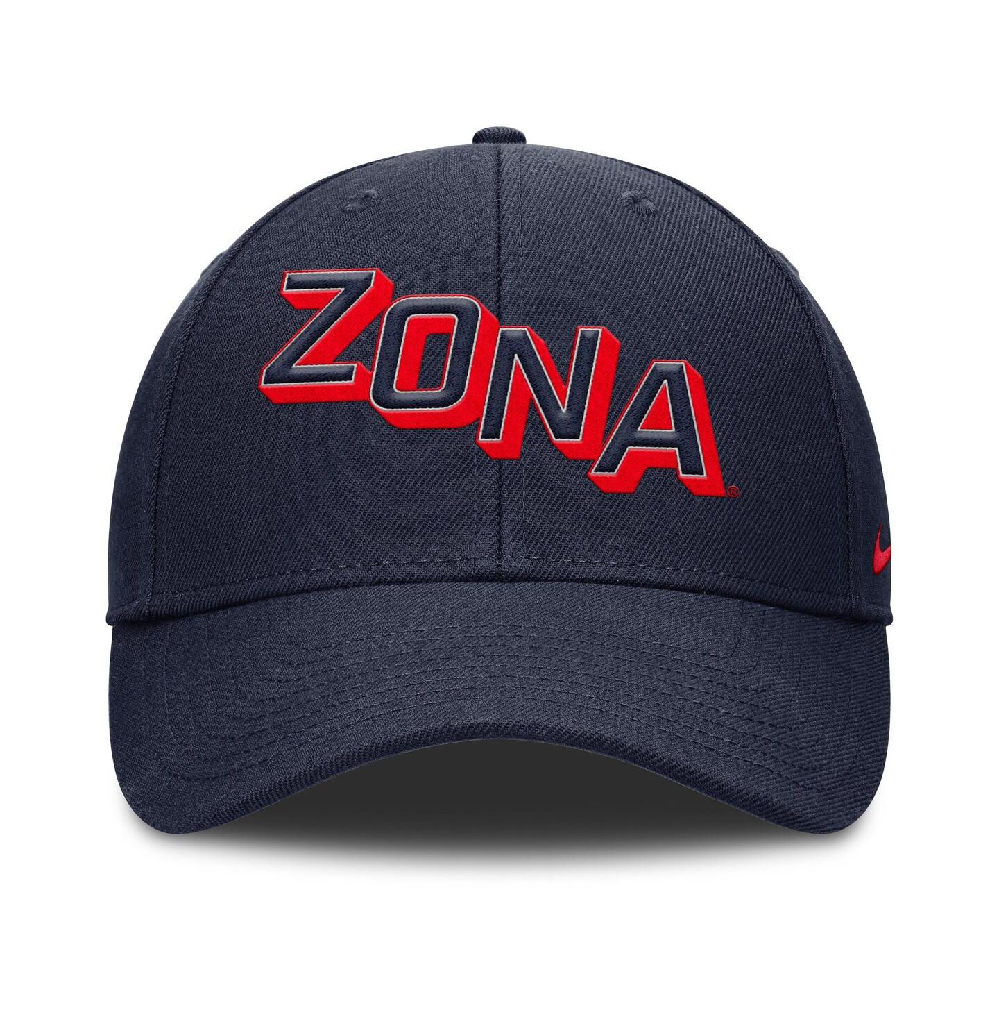 Мужская кепка Nike Navy Arizona Wildcats Slanted Primetime Rise Performance Adjustable Hat — фото 2