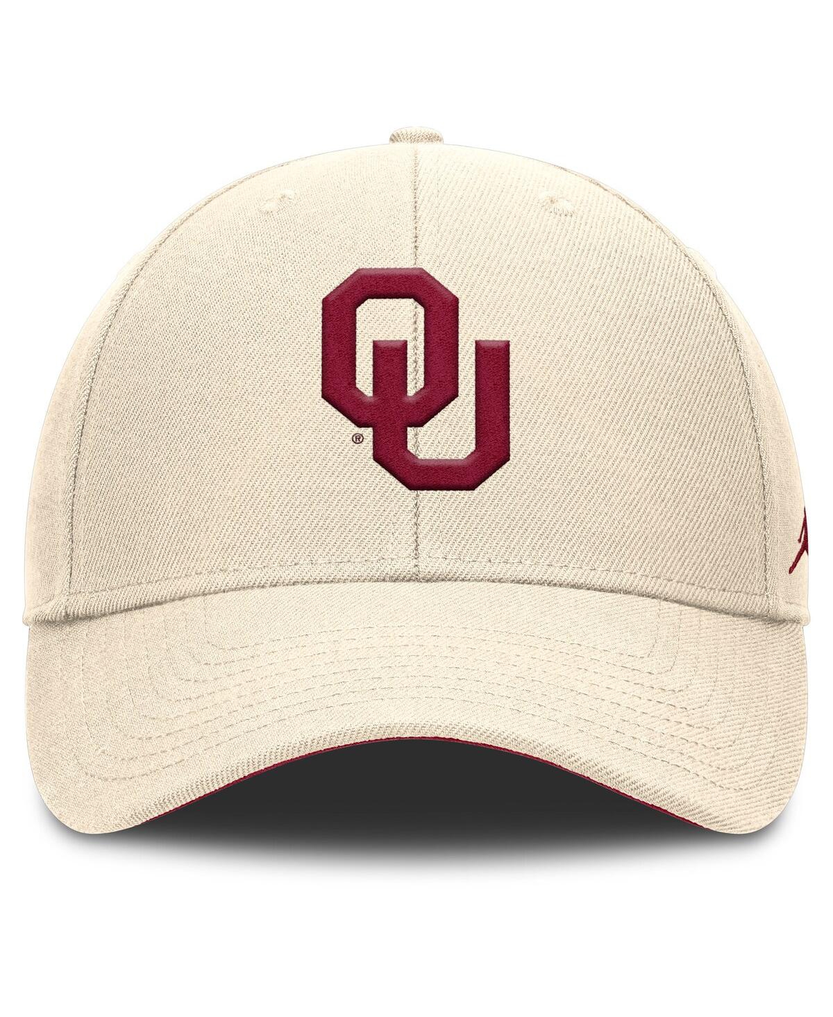 Jordan Men's Natural Oklahoma Sooners Rise Primetime Performance Trucker Adjustable Hat In Brown
