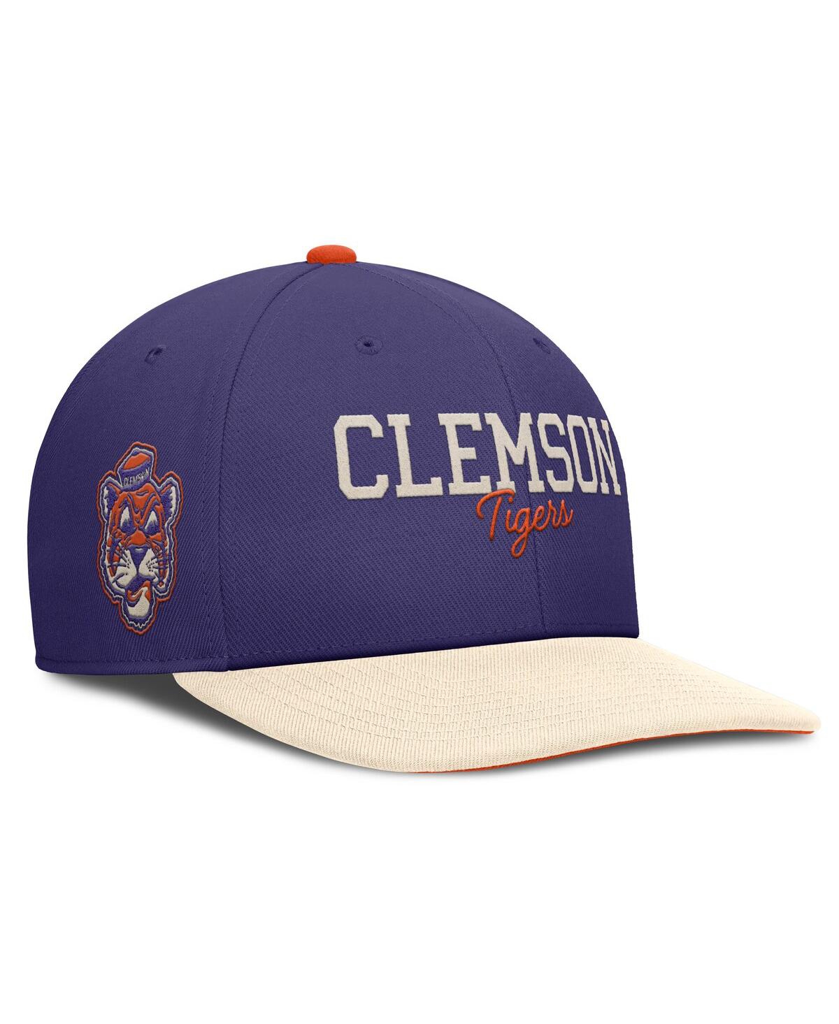 Nike Men's Purple/cream Clemson Tigers Pro Legacy Script Snapback Hat