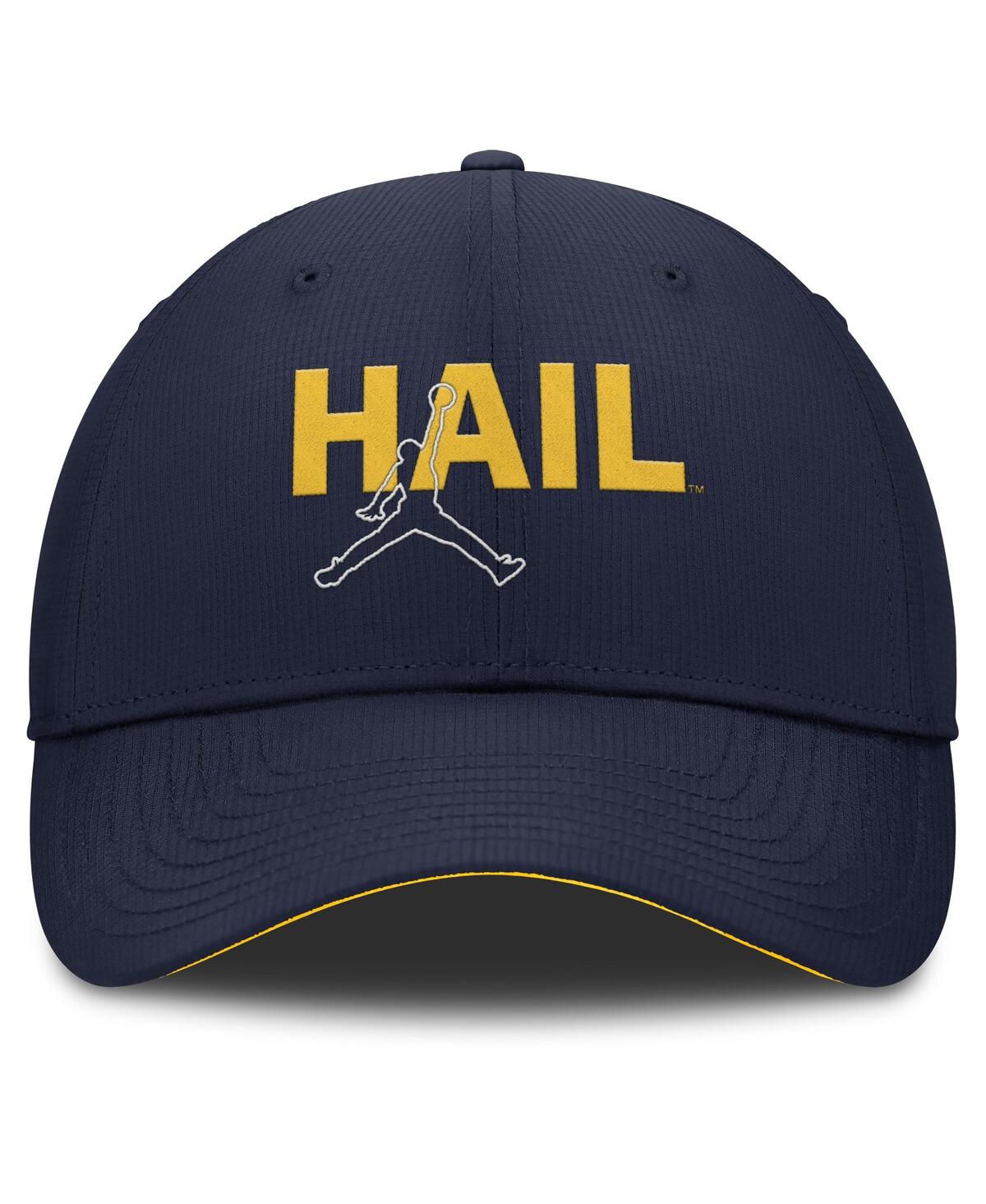Jordan Men's Navy Michigan Wolverines Club Prep Performance Adjustable Hat In Blue