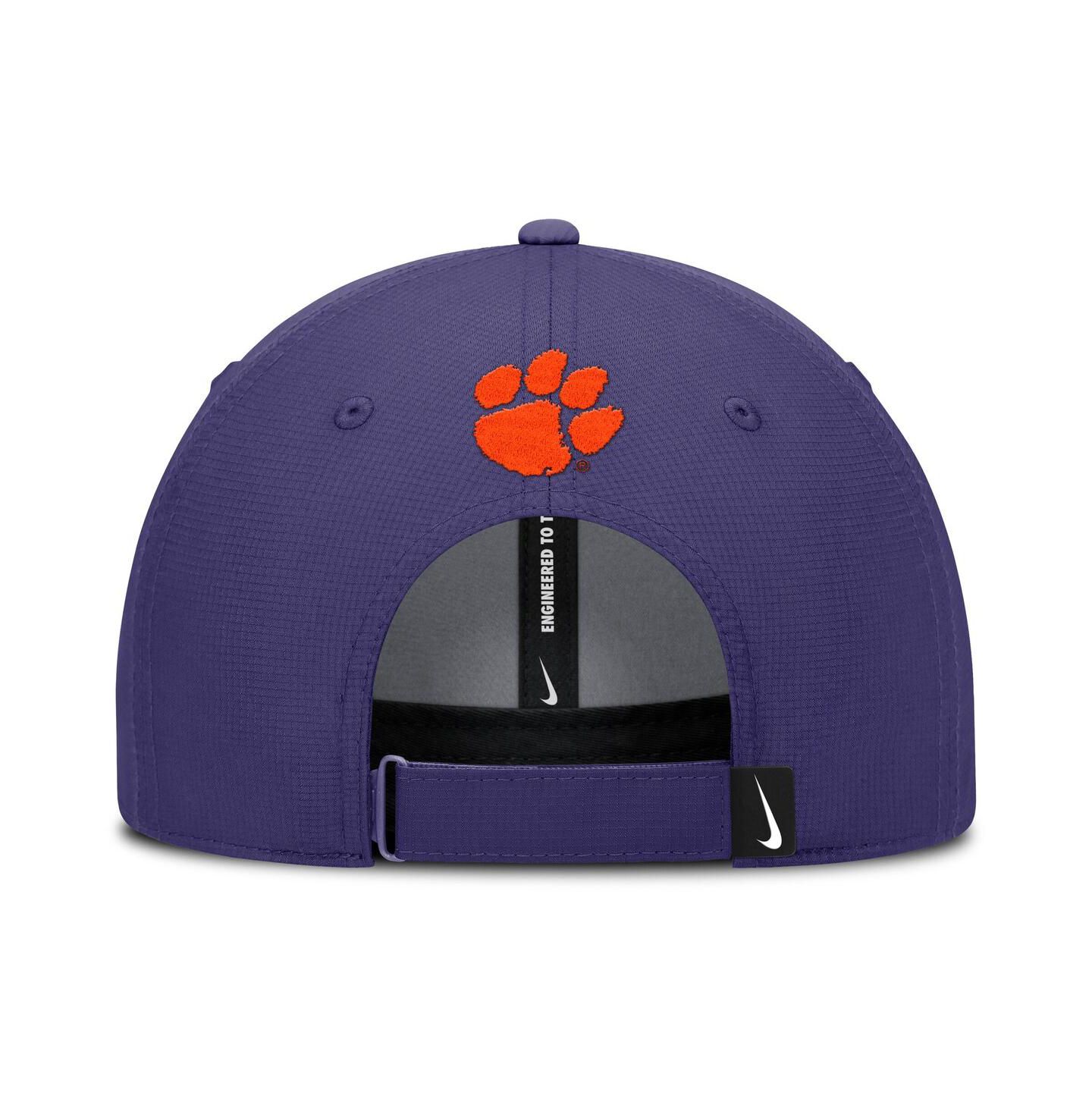 Мужская кепка Nike Purple Clemson Tigers Club Prep Performance Adjustable Hat — фото 4