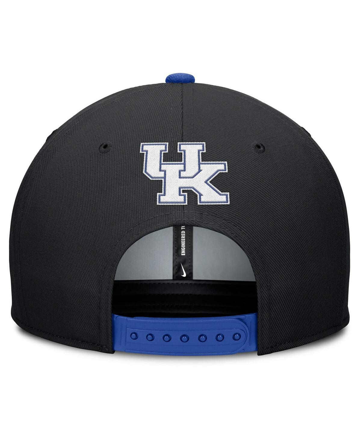 Nike Men's Black/royal Kentucky Wildcats 2025 Sideline Campus Pro Local Snapback Hat In Multi
